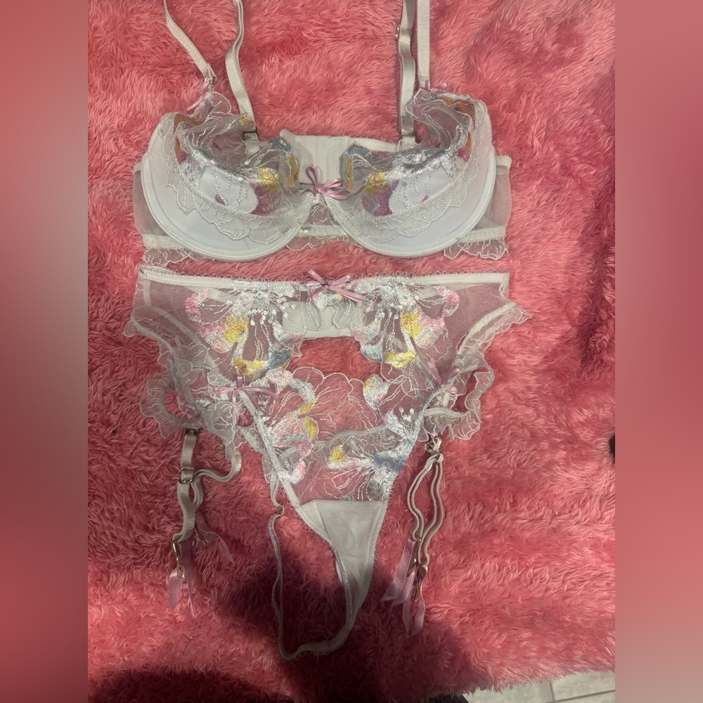 Honey Birdette Set (bra, garter, panty)